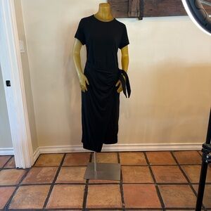 a new day Black Stretch Knit Wrap Dress